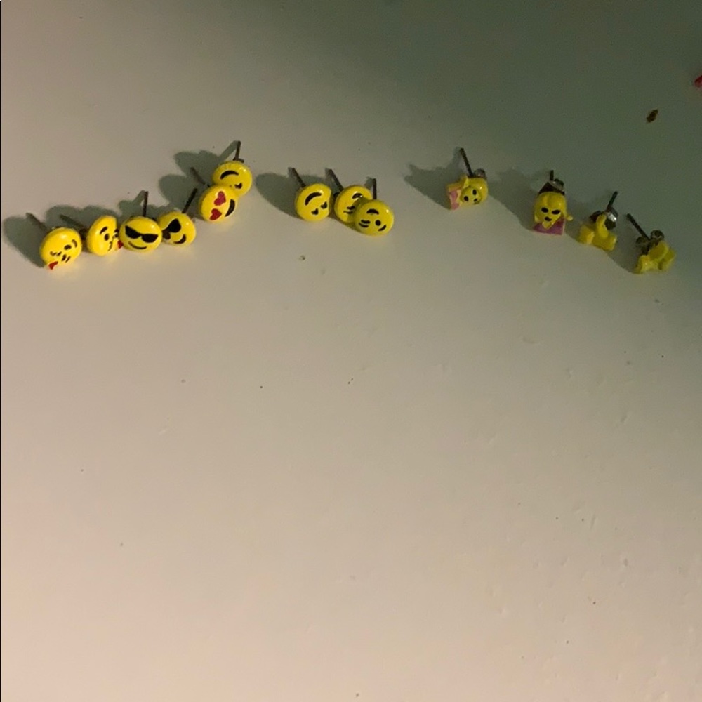 A set of emoji earrings